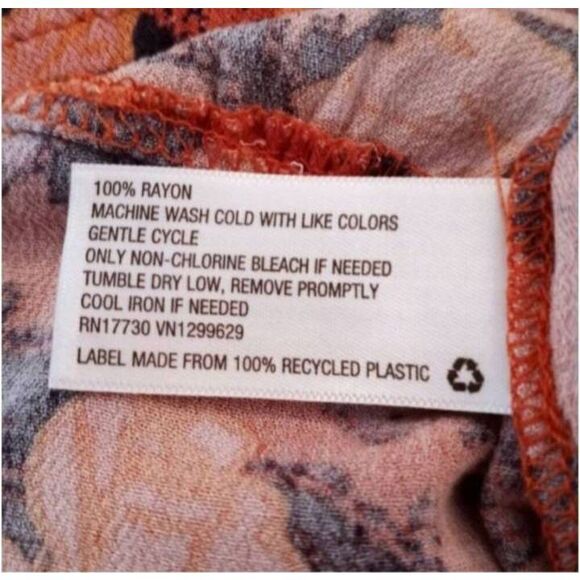 XHILARATION OFF-THE-SHOULDER PEACH/PINK FLORAL DRESS SZ.L EUC. - Picture 8 of 8